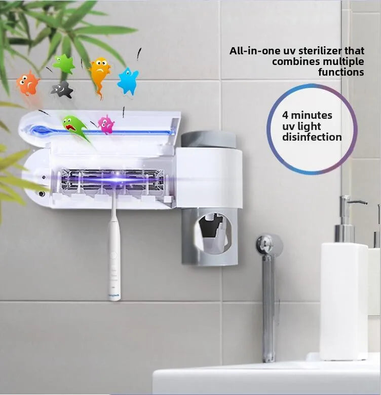 Toothbrush Holder Wall Mounted Solar UV Light