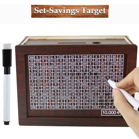 1000/2000/3000/5000/10000 Euro Box Challenge Cash Storage Case