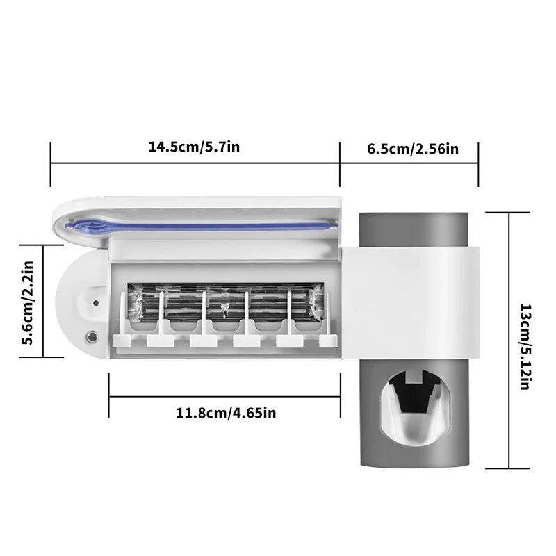 Toothbrush Holder Wall Mounted Solar UV Light